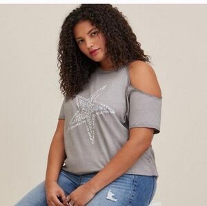 Torrid Starfish Top Size 3 Gray NWTags